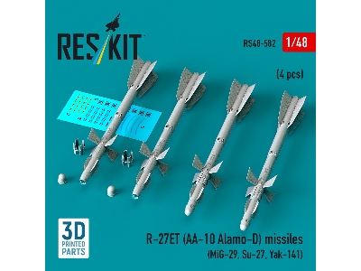 R-27et (Aa-10 Alamo-d) Missiles (4 Pcs / 3d Printed) - image 1