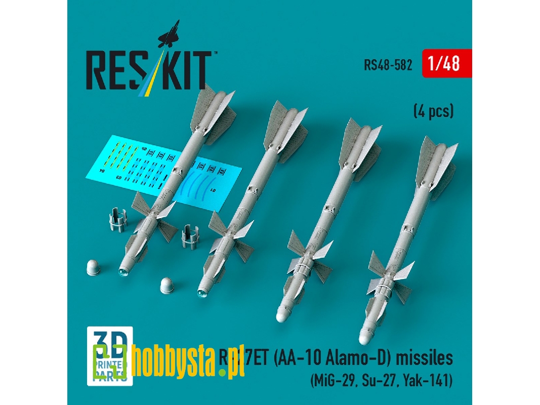 R-27et (Aa-10 Alamo-d) Missiles (4 Pcs / 3d Printed) - image 1