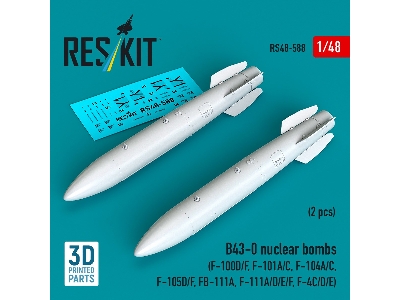 B43-0 Nuclear Bombs (2 Pcs / 3d Printed) - image 1
