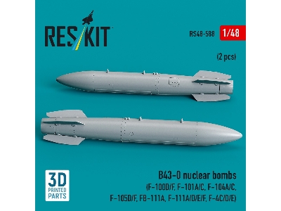 B43-0 Nuclear Bombs (2 Pcs / 3d Printed) - image 2