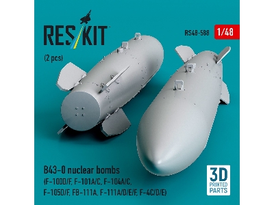 B43-0 Nuclear Bombs (2 Pcs / 3d Printed) - image 3