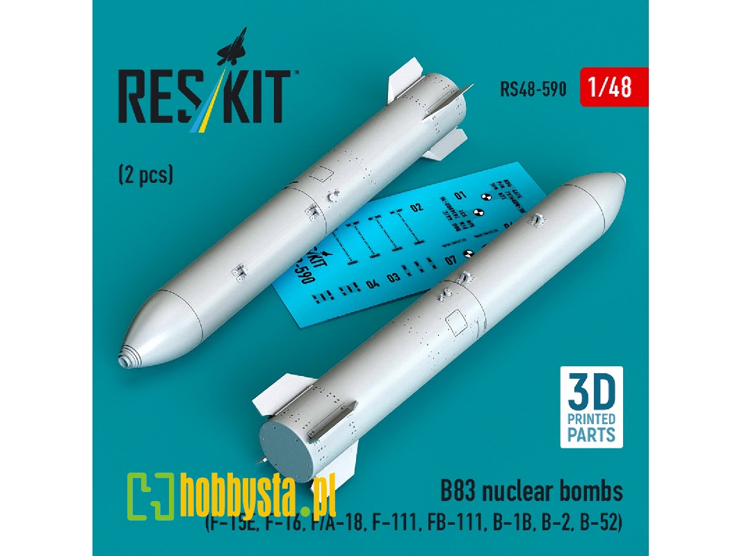 B83 Nuclear Bombs (2 Pcs / 3d Printed) - image 1