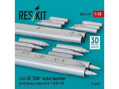 Lau-33 Zuni Rocket Launcher For Us Army & Navy (2 Pcs / 3d Printed) - image 2