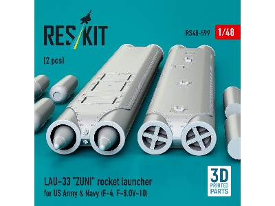 Lau-33 Zuni Rocket Launcher For Us Army & Navy (2 Pcs / 3d Printed) - image 3