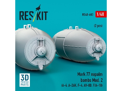 Mark 77 Napalm Bombs Mod.2 (2 Pcs / 3d Printed) - image 2