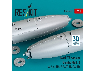 Mark 77 Napalm Bombs Mod.2 (2 Pcs / 3d Printed) - image 3
