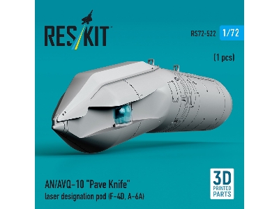 An/Avq-10 "pave Knife" Laser Designation Pod  (1 Piece / 3d Printed) - image 3