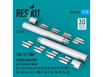 Lau-10 "zuni" Rocket Launcher For Us Army & Navy (2 Pcs / 3d Printed) - image 2