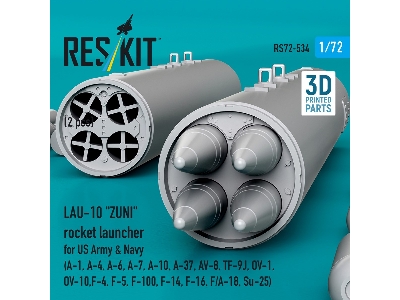 Lau-10 "zuni" Rocket Launcher For Us Army & Navy (2 Pcs / 3d Printed) - image 3