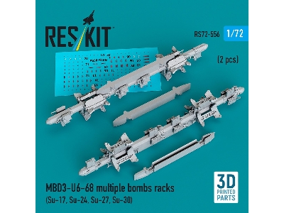 Mbd3-u6-68 Multiple Bombs Racks (2 Pcs / 3d Printed) - image 1
