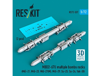 Mbd2-u6-67u Multiple Bombs Racks (2 Pcs / 3d Printed) - image 1