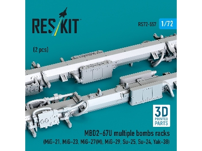 Mbd2-u6-67u Multiple Bombs Racks (2 Pcs / 3d Printed) - image 2