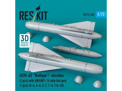 Agm-62 "walleye I" Missiles (2 Pcs) With An/Awg-16 Data Link Pod (1 Piece) - 3d Printed - image 3