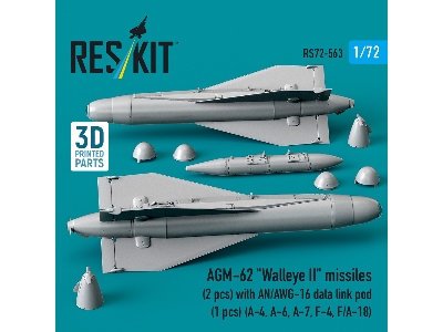 Agm-62 "walleye Ii" Missiles (2 Pcs) With An/Awg-16 Data Link Pod (1 Piece) - 3d Printed - image 2