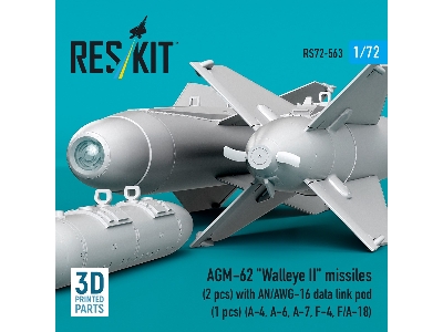 Agm-62 "walleye Ii" Missiles (2 Pcs) With An/Awg-16 Data Link Pod (1 Piece) - 3d Printed - image 3