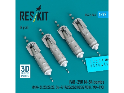 Fab-250 &#1052;-54 Bombs (4 Pcs / 3d Printed) - image 1