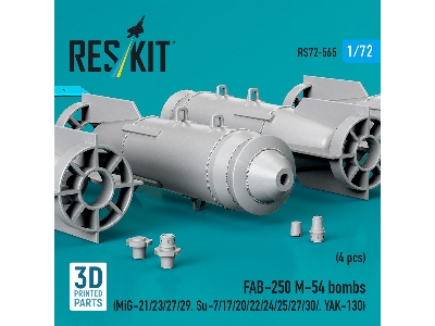 Fab-250 &#1052;-54 Bombs (4 Pcs / 3d Printed) - image 3
