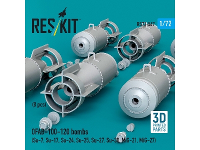 Ofab-100-120 Bombs (8 Pcs / 3d Printed) - image 2