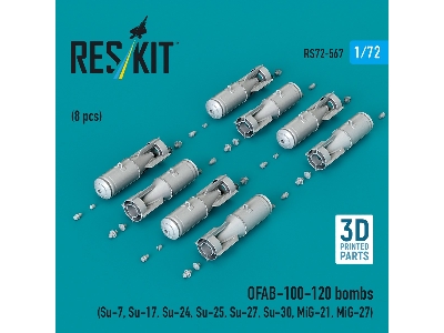 Ofab-100-120 Bombs (8 Pcs / 3d Printed) - image 3