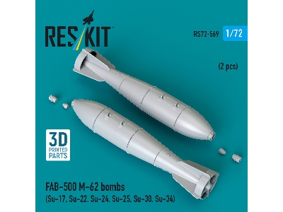 Fab-500 M-62 Bombs (2 Pcs / 3d Printed) - image 2