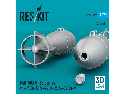 Fab-500 M-62 Bombs (2 Pcs / 3d Printed) - image 3