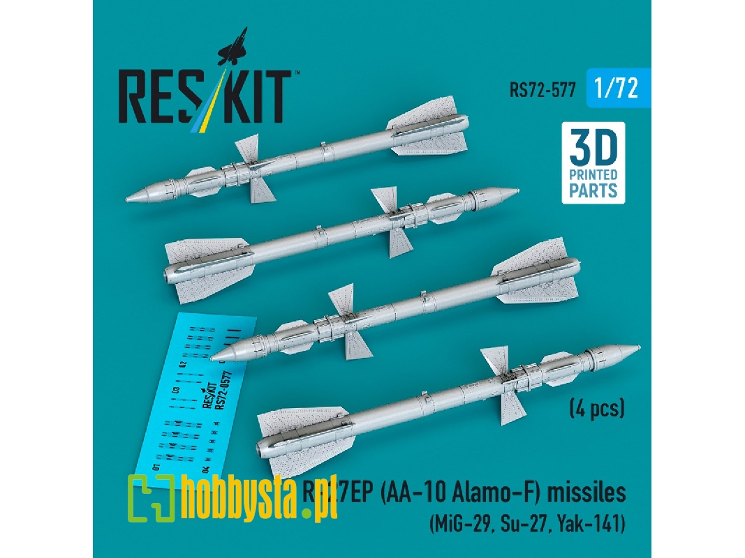 R-27ep (Aa-10 Alamo-f) Missiles (4 Pcs / 3d Printed) - image 1
