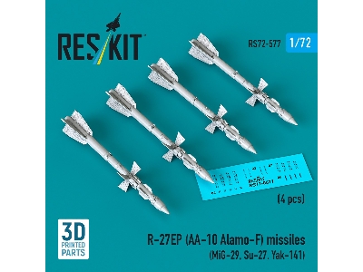 R-27ep (Aa-10 Alamo-f) Missiles (4 Pcs / 3d Printed) - image 2