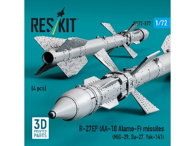 R-27ep (Aa-10 Alamo-f) Missiles (4 Pcs / 3d Printed) - image 3