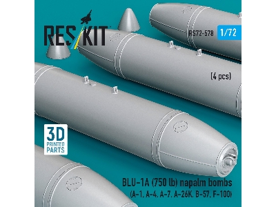 Blu-1a (750 Lb) Napalm Bombs (4 Pcs / 3d Printed) - image 2