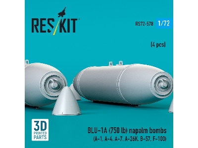 Blu-1a (750 Lb) Napalm Bombs (4 Pcs / 3d Printed) - image 3