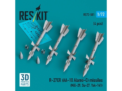 R-27er (Aa-10 Alamo-c) Missiles (4 Pcs / 3d Printed) - image 1