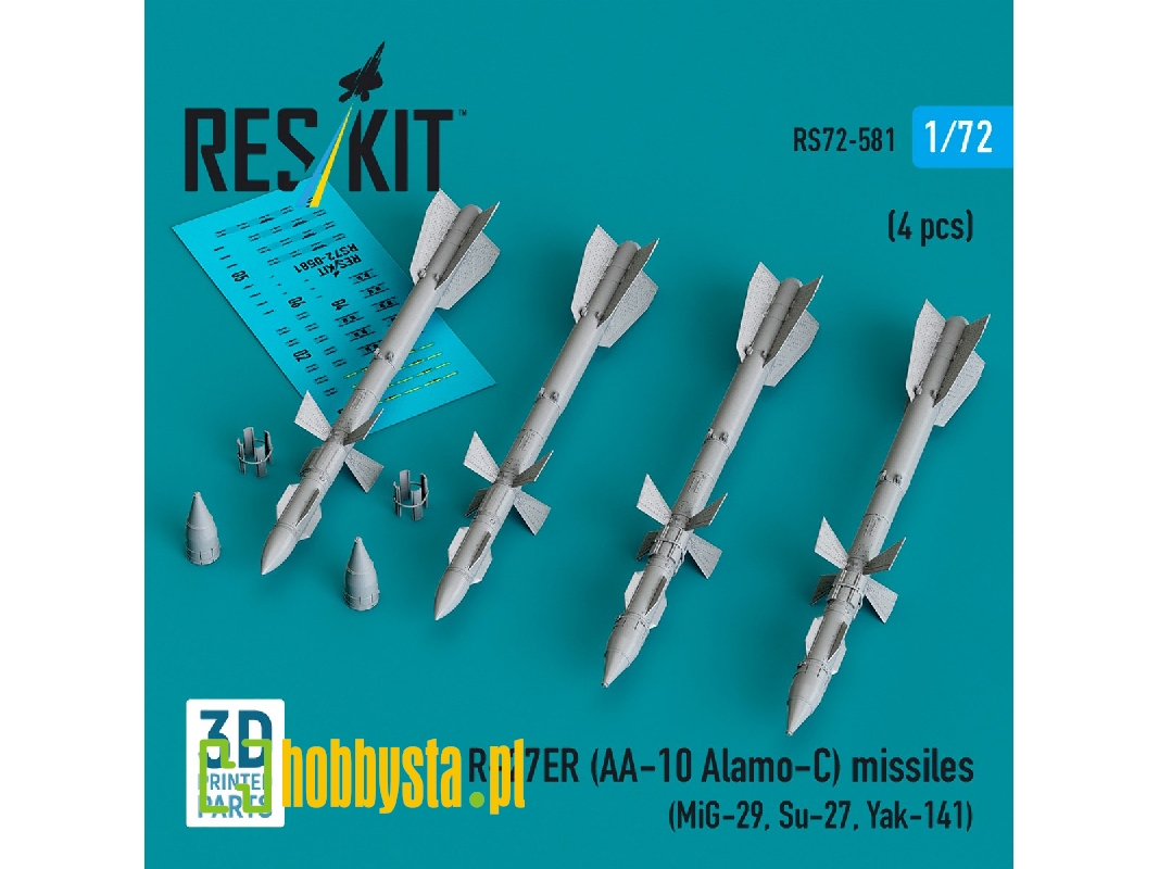 R-27er (Aa-10 Alamo-c) Missiles (4 Pcs / 3d Printed) - image 1