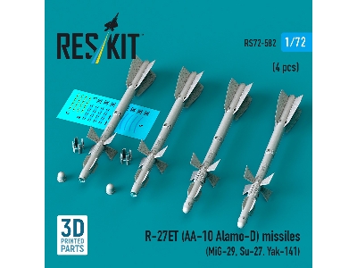 R-27et (Aa-10 Alamo-d) Missiles (4 Pcs / 3d Printed) - image 1