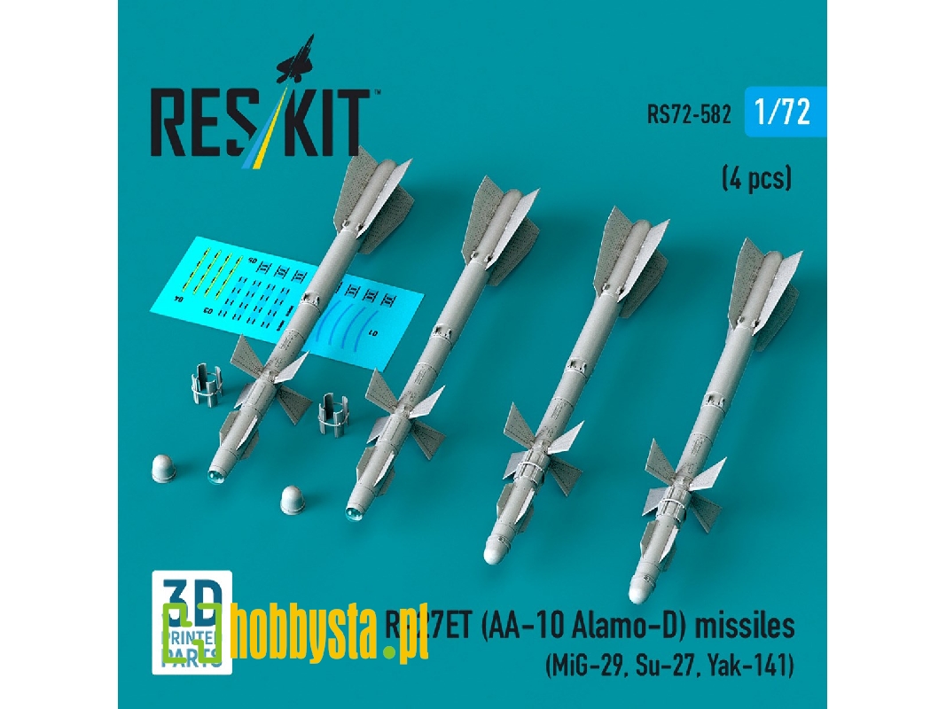 R-27et (Aa-10 Alamo-d) Missiles (4 Pcs / 3d Printed) - image 1