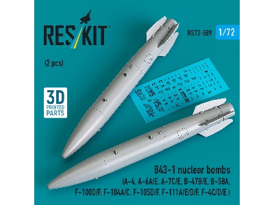 B43-1 Nuclear Bombs (2 Pcs / 3d Printed) - image 1