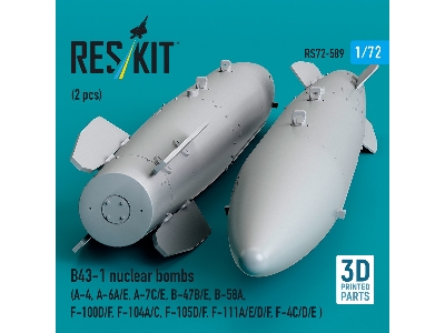 B43-1 Nuclear Bombs (2 Pcs / 3d Printed) - image 3
