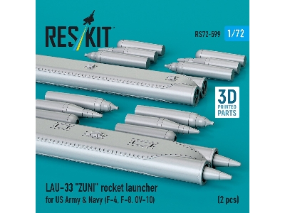 Lau-33 Zuni Rocket Launcher For Us Army & Navy (2 Pcs / 3d Printed) - image 3