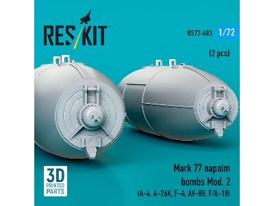 Mark 77 Napalm Bombs Mod.2 (2 Pcs / 3d Printed) - image 3