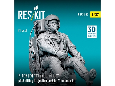 F-105 D Thunderchief - 3d-printed Pilot Sitting In Ejection Seat (1 Figure / For Trumpeter Kits) - image 3