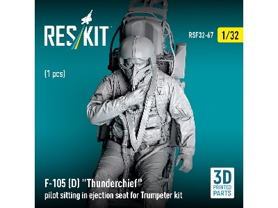 F-105 D Thunderchief - 3d-printed Pilot Sitting In Ejection Seat (1 Figure / For Trumpeter Kits) - image 4