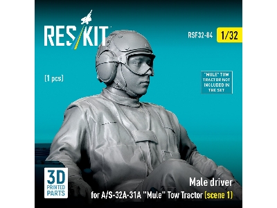 Male Driver For A/S-32a-31a "mule" Tow Tractor Scene 1 (1 Figure / 3d Printed) - image 4