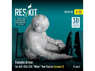 Female Driver For A/S-32a-31a "mule" Tow Tractor Scene 2 (1 Figure / 3d Printed) - image 2