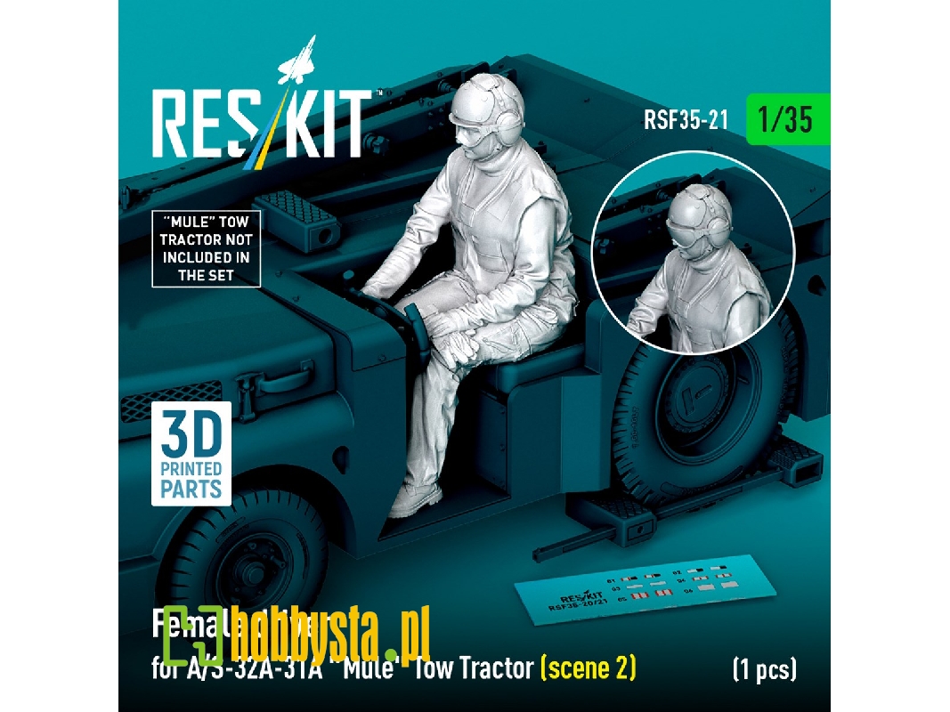 Female Driver For A/S-32a-31a "mule" Tow Tractor Scene 2 (1 Figure / 3d Printed) - image 1 Female Driver For A/S-32a-31a "mule" Tow Tractor Scene 2 (1 Figure / 3d Printed) - image 1