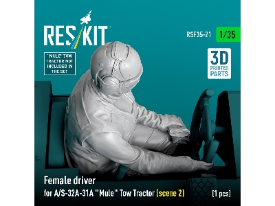 Female Driver For A/S-32a-31a "mule" Tow Tractor Scene 2 (1 Figure / 3d Printed) - image 2 Female Driver For A/S-32a-31a "mule" Tow Tractor Scene 2 (1 Figure / 3d Printed) - image 2