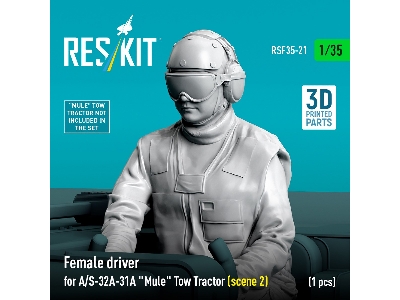 Female Driver For A/S-32a-31a "mule" Tow Tractor Scene 2 (1 Figure / 3d Printed) - image 3 Female Driver For A/S-32a-31a "mule" Tow Tractor Scene 2 (1 Figure / 3d Printed) - image 3