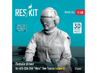 Female Driver For A/S-32a-31a "mule" Tow Tractor Scene 2 (1 Figure / 3d Printed) - image 2