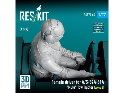 Female Driver For A/S-32a-31a "mule" Tow Tractor Scene 2 (1 Figure / 3d Printed) - image 2