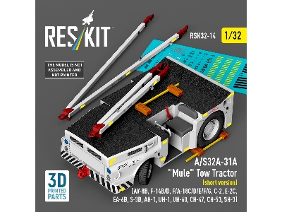 A/S32a-31a "mule" Tow Tractor (Short Version)  - 3d Printed Model Kit - image 2