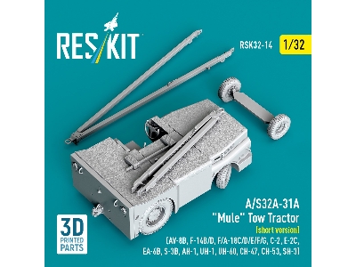 A/S32a-31a "mule" Tow Tractor (Short Version)  - 3d Printed Model Kit - image 3