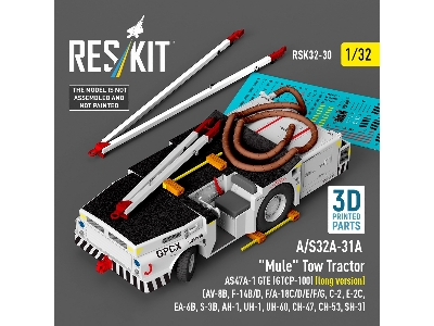 A/S32a-31a "mule" Tow Tractor As47a-1 Gte (Gtcp-100) (Long Version)  - 3d Printed Model Kit - image 1